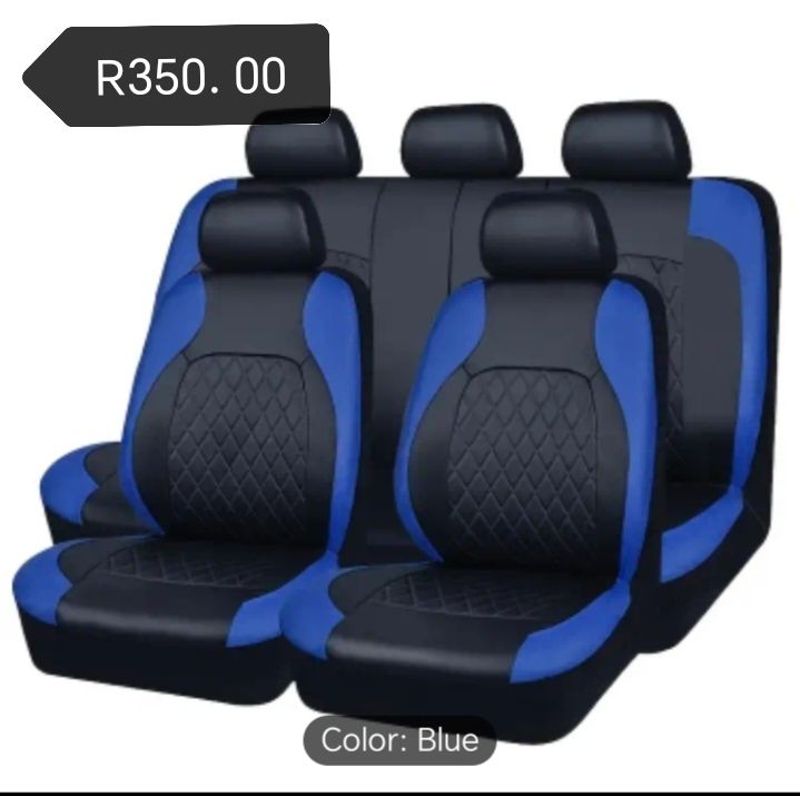 Luxury Diamond Quilt PU Leather 5 Seat Car Seat Cover Set - Universal Fit_0