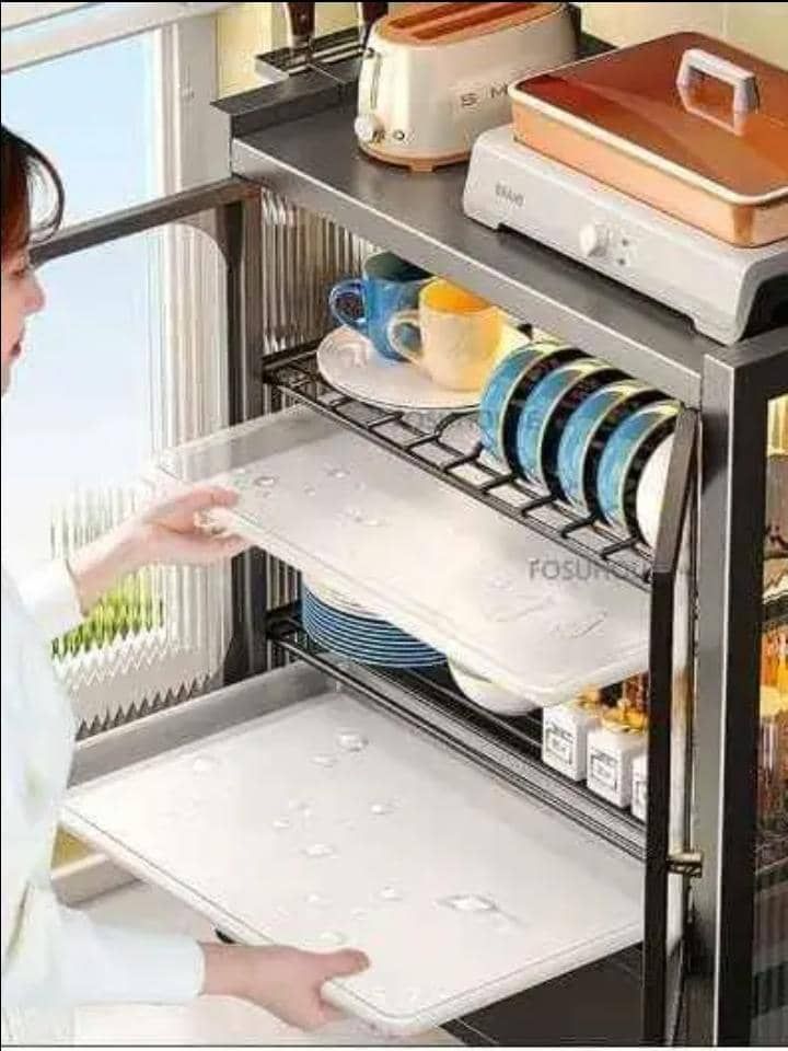 PROSFIA Kitchen Storage Rack Drain dishware Store_0