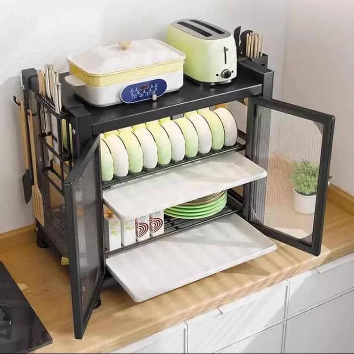 PROSFIA Kitchen Storage Rack Drain dishware Store_1