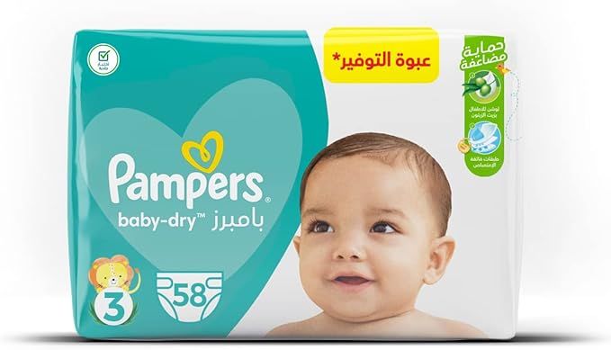 Pampers Diapers Baby Dry, Size 3 (58 Diapers)_0