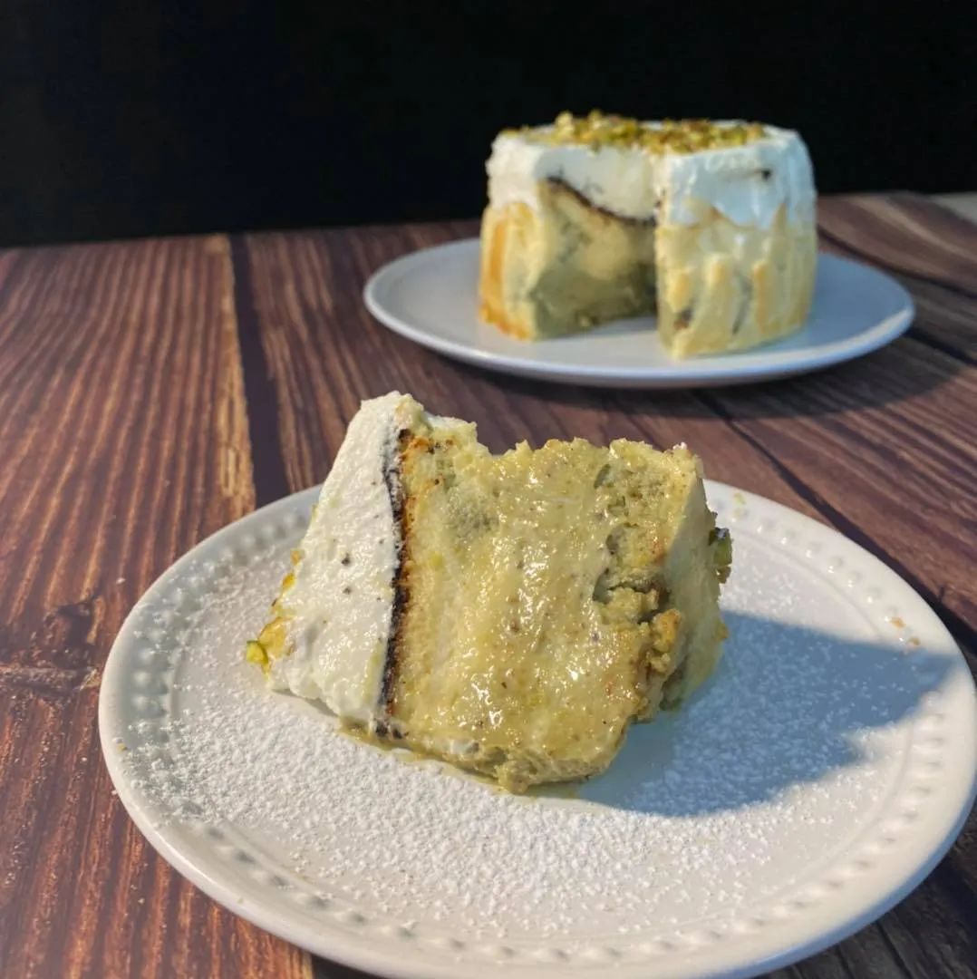 Pistachio Burnt Cheesecake 开心果焦香巴斯克_4