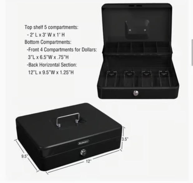 SAFE BOX COIN MONEY TRAY WITH SAFE KEY LOCK_2