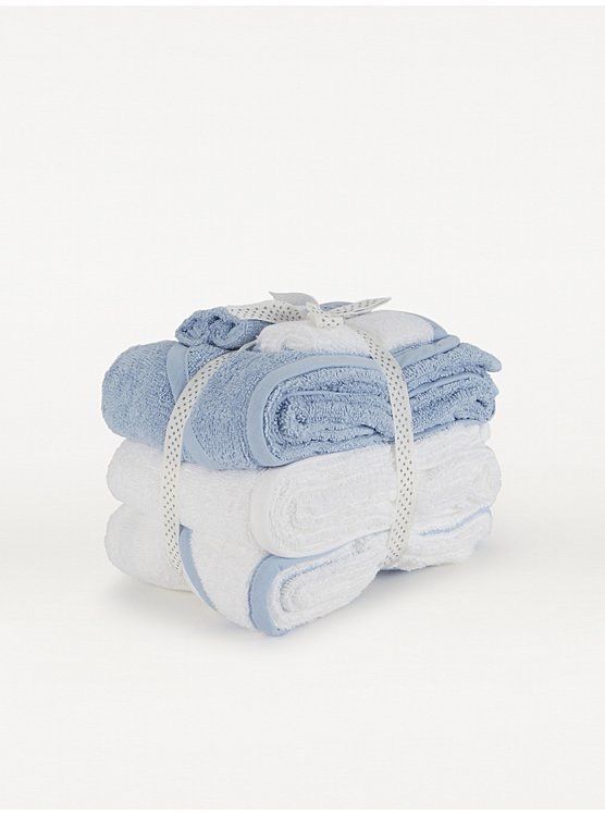 Blue Towels & Flannel Set_0