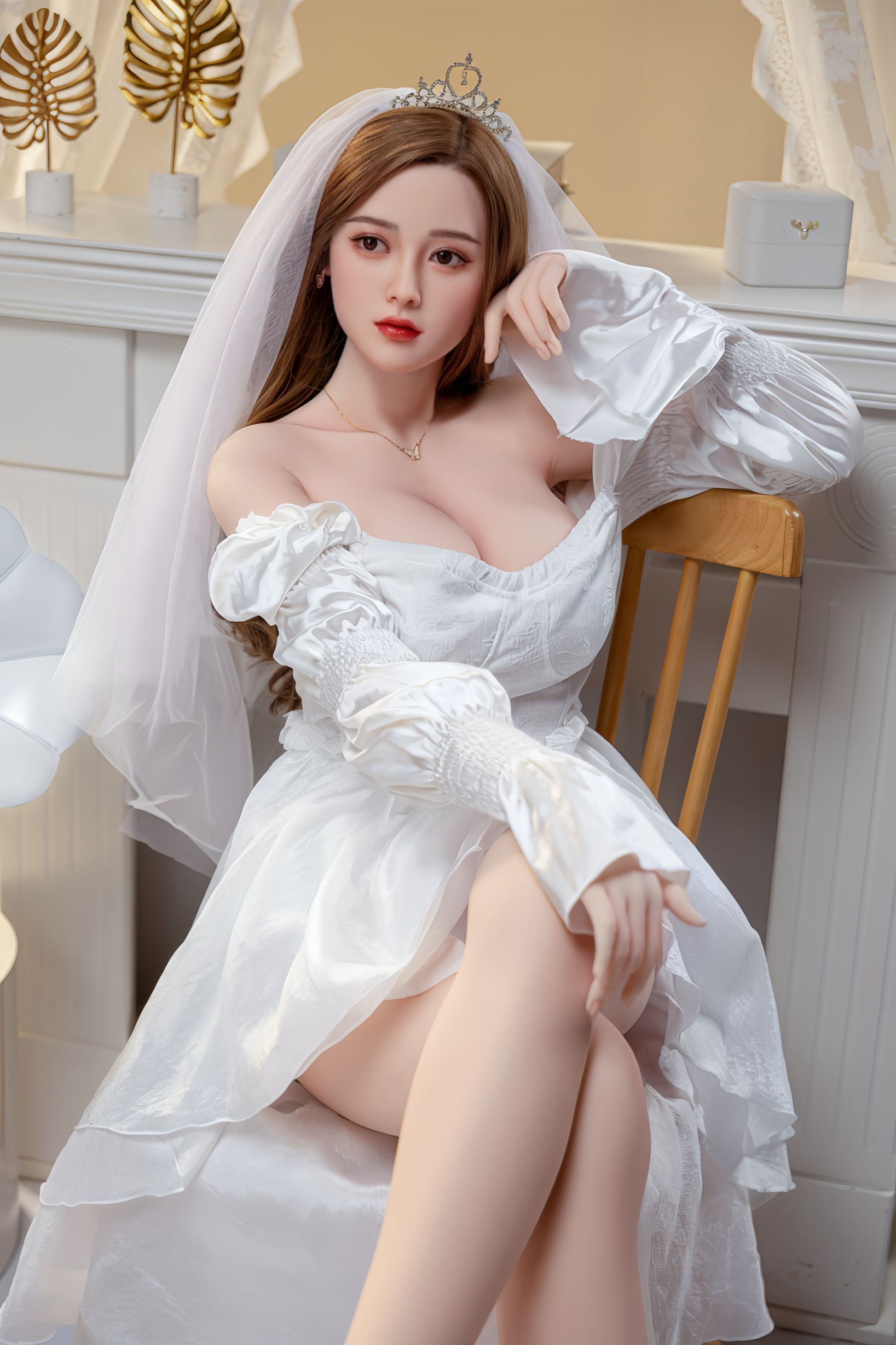 Mizzzee 145cm full silicone doll  谜姬纯硅胶婚纱娃娃-雅芙_4