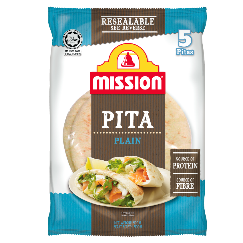 Mission Pita Bread - Plain 400g_0