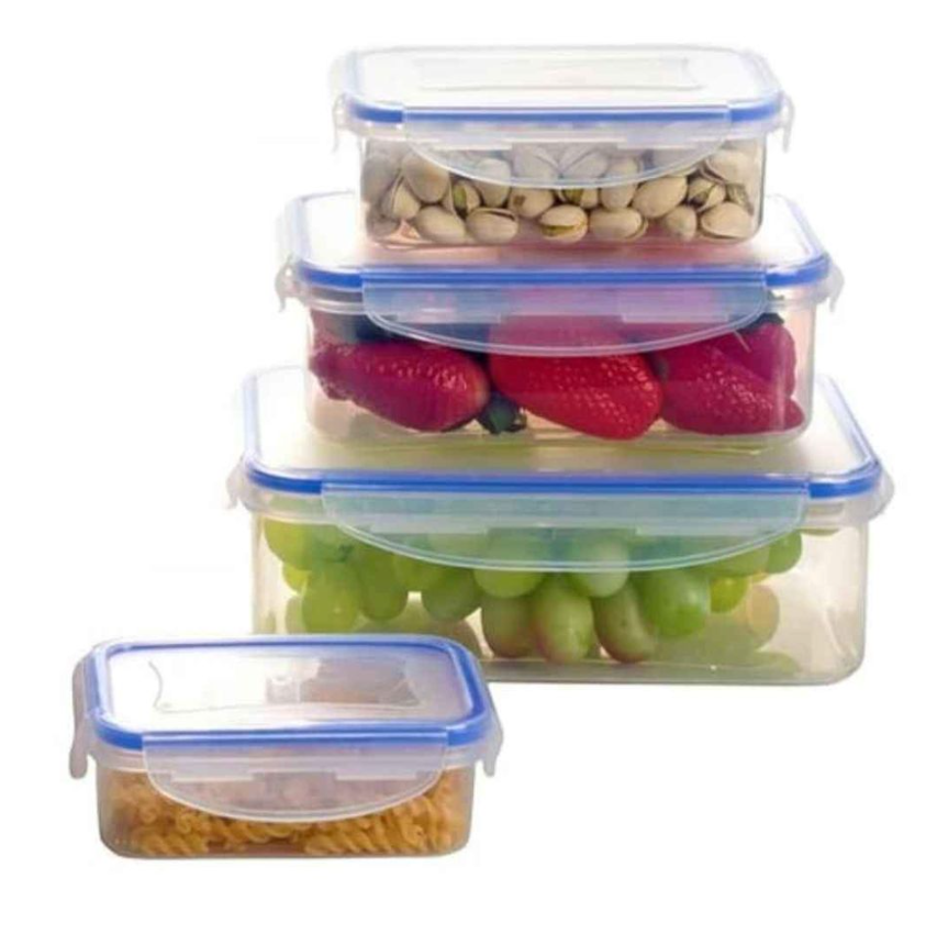 Plastart" 4-Pcs Rectangular Storage Food Container Set LC-315_3