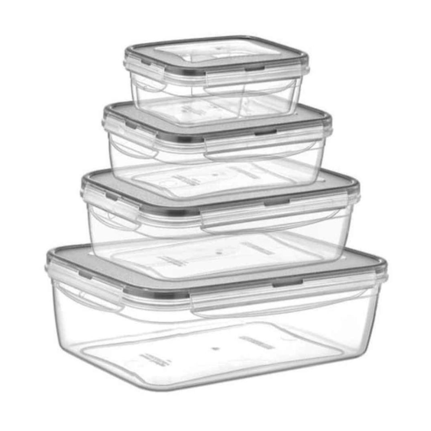 Plastart" 4-Pcs Rectangular Storage Food Container Set LC-315_2