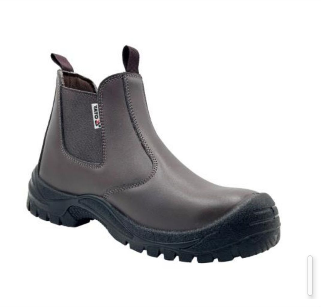 YATO CHELSEA SAFETY BOOT  POLISHED BROWN SZ UK 10/44_0