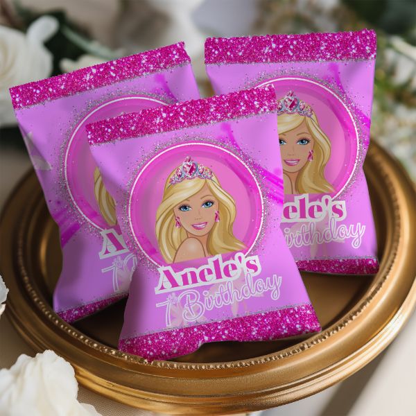 Barbie Birthday Chip Bag   _1