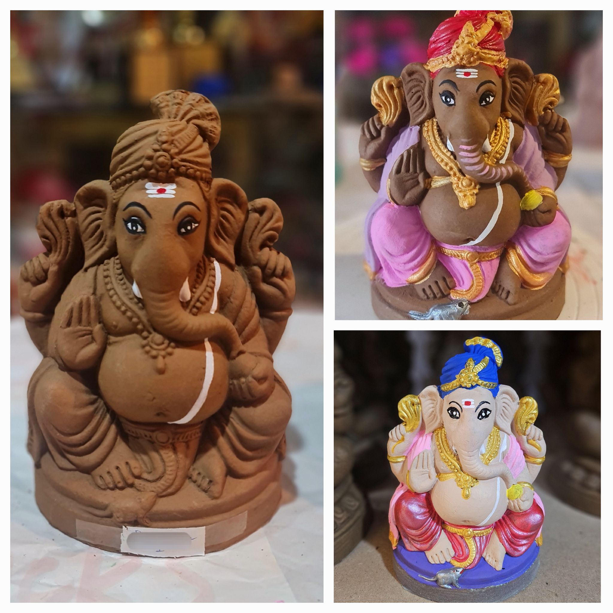 7.5 inches Ganesha with Pagdi (LEFT TRUNK ONLY)_0