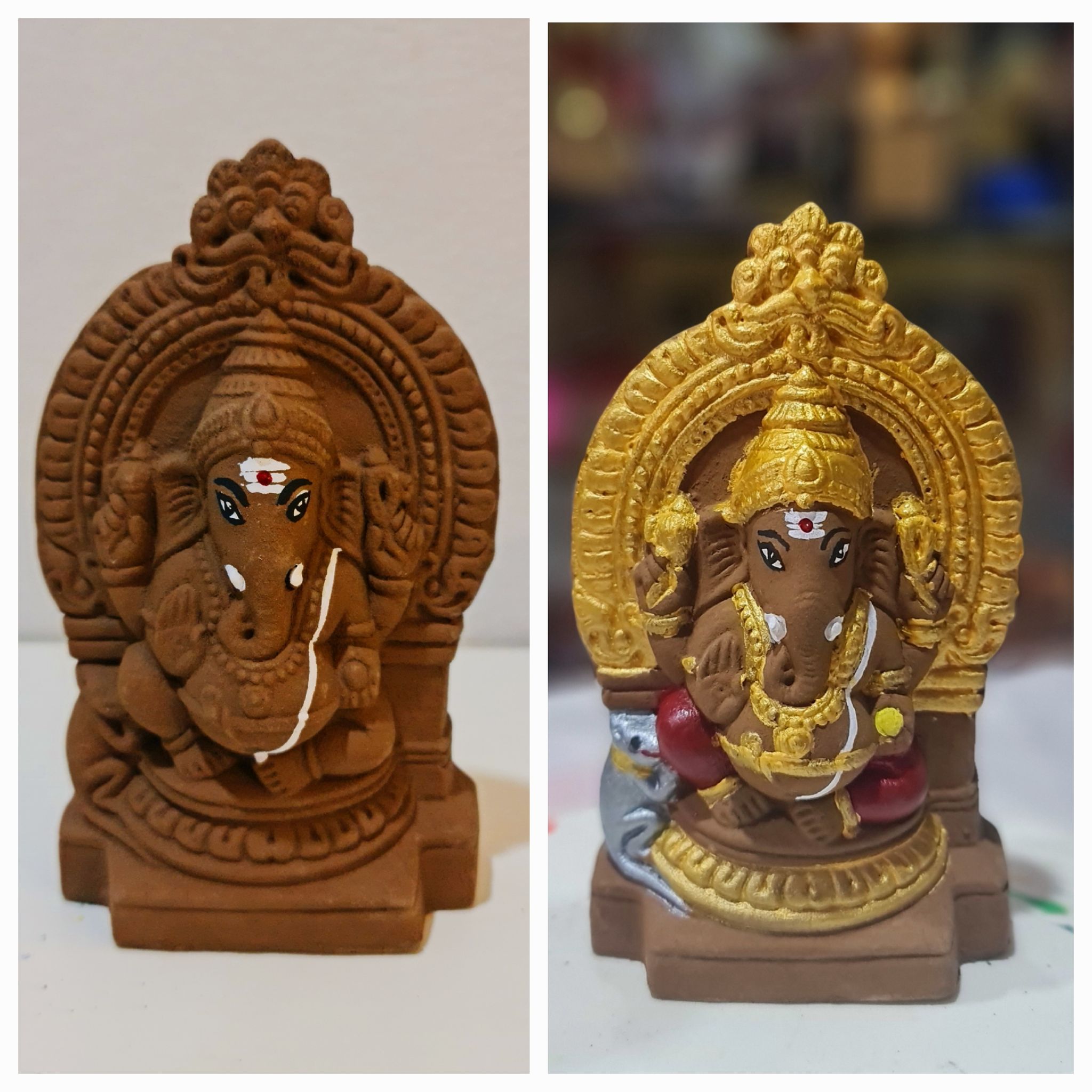 6 inches -Ganesha with Ornamental Arch (RIGHT TRUNK ONLY)_0