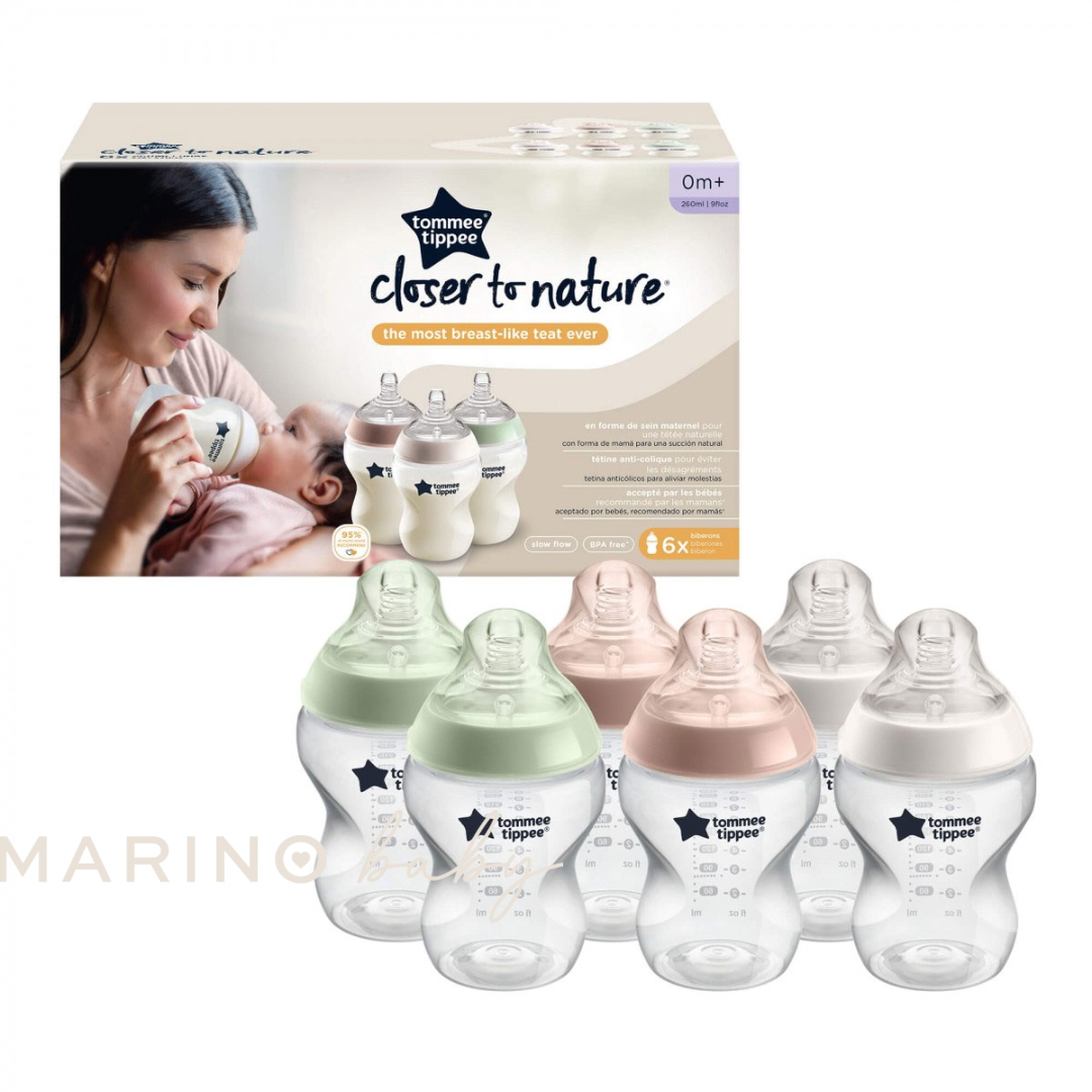 Tommee Tippee Closer to Nature  Bottle - Clear - 260mls - 6Pack _1