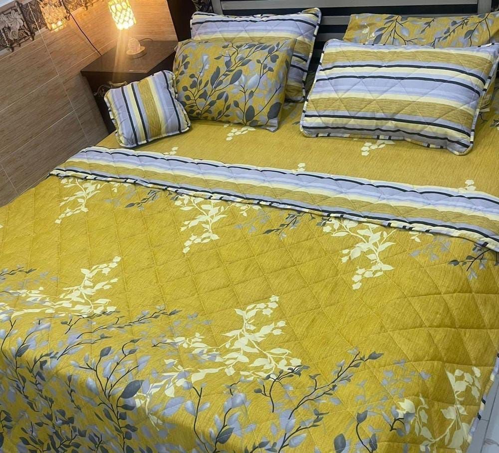 7 pcs cotton printed comforter set,_8