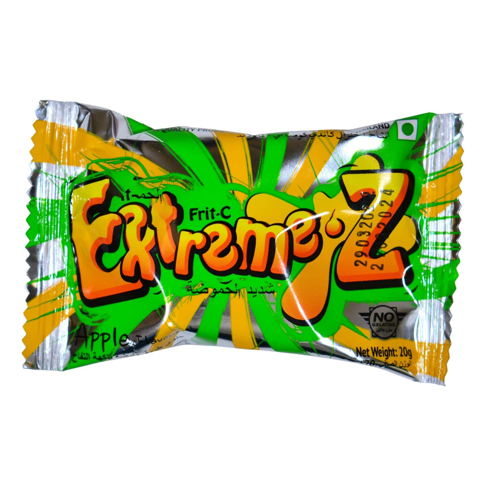 Frit-C Extreme Z Gummy Candies Apple Flavor - vegetarian  gelatin free_0