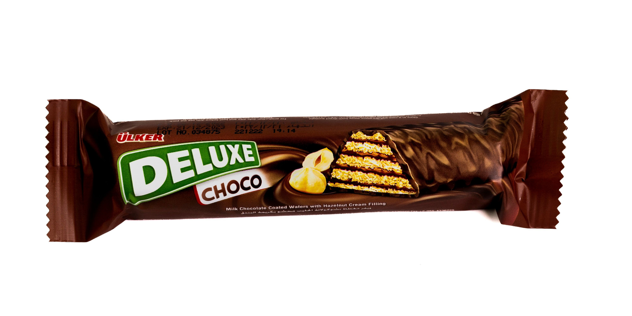 Ulker Deluxe Milk Chocolate Coated Wafers Filled with Hazelnut Cream_0