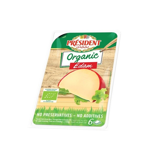 President Organic Edam Cheese (6 Slices) - preservatives free  additive free_0