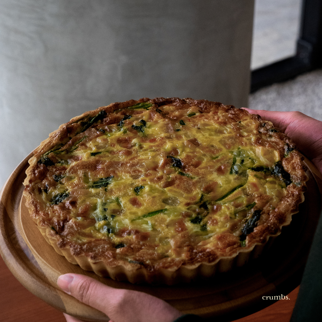 Spinach & Turkey Ham Tart_1