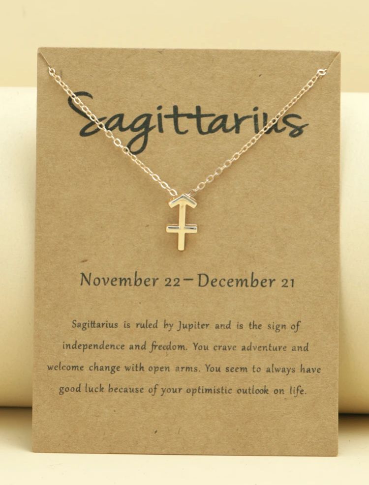 Zodiac sign symbol necklace _8