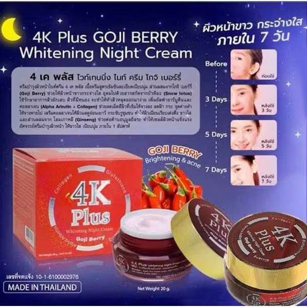 4K Plus 5X Whitening Night Cream Goji Berry 20g_2