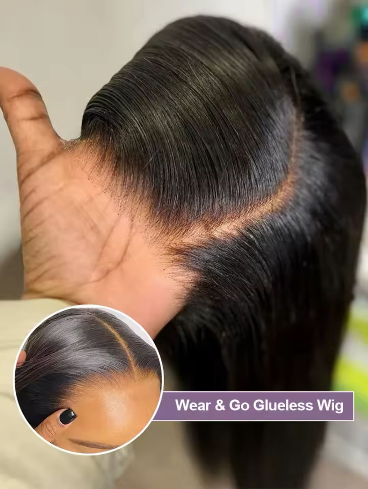 Wig glueless straight / body waves / deep waves _0