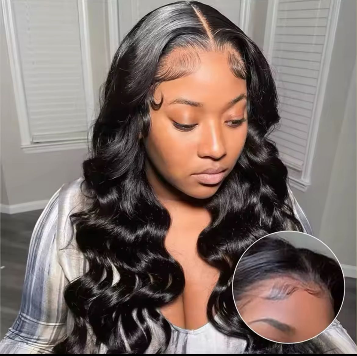 Wig glueless straight / body waves / deep waves _2