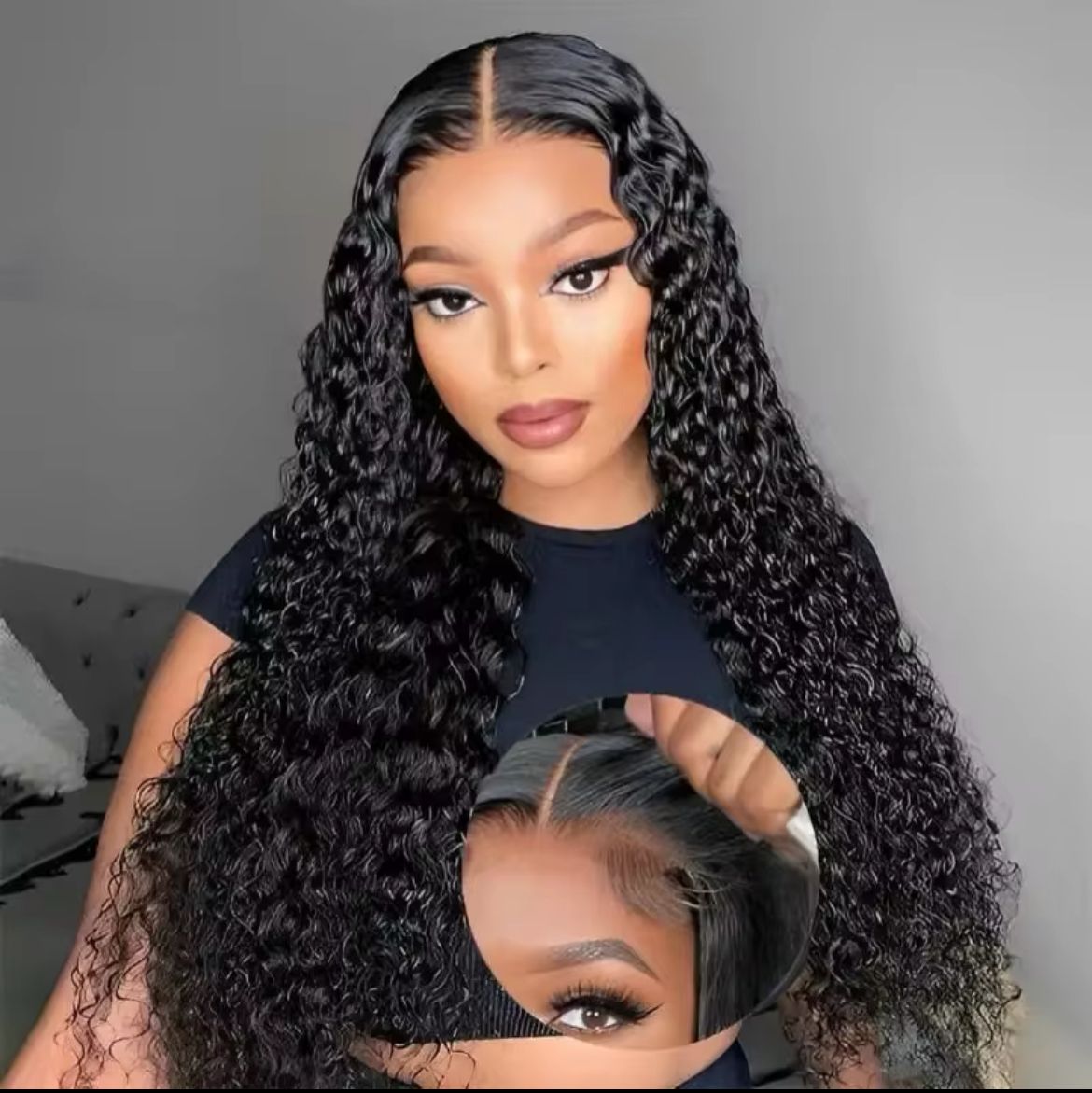 Wig glueless straight / body waves / deep waves _3