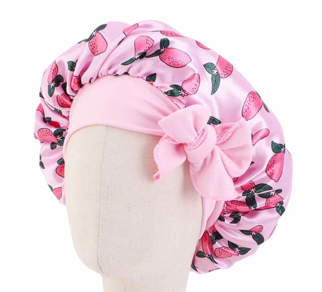 Adjustable Patterned Kiddie Wide-Band Bonnet _0