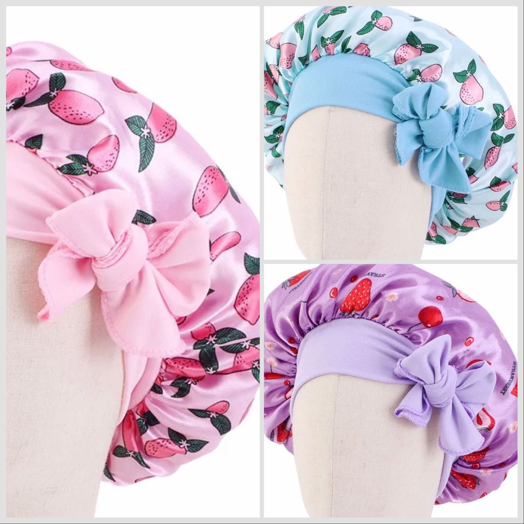 Adjustable Patterned Kiddie Wide-Band Bonnet _1