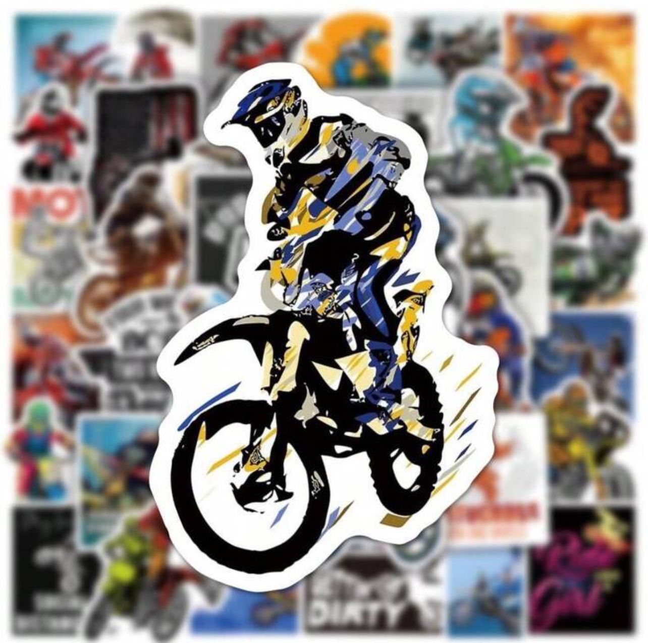 Autocollant Sticker - Moto Cross_1