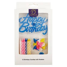 Assorted Birthday Candles with Holders_0