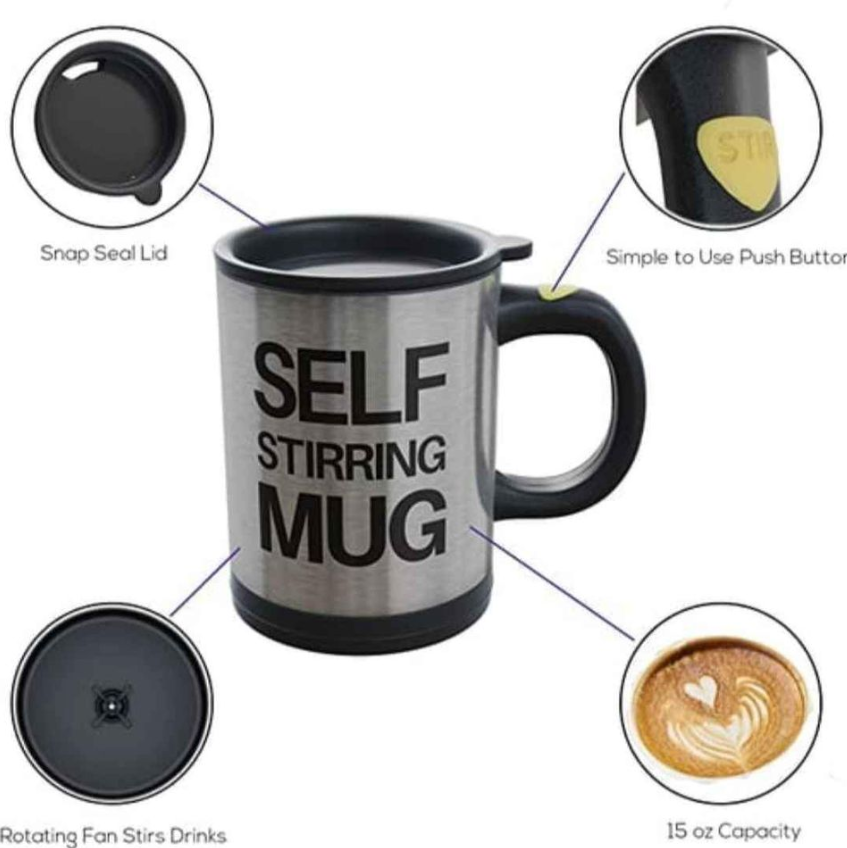 Ceso, 400ML STAINLESS STEEL AUTOMATIC SELF STIRRING MUG_3