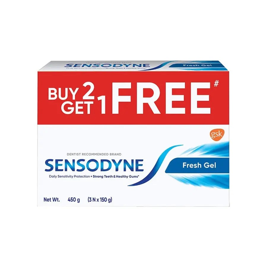 Sensodyne Deep Clean Gel Fluoride Toothpaste for Sensitive Teeth (1+1 Free)_0