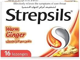 Strepsils Lozenges Warm Ginger Flavor for Sore Throat_0