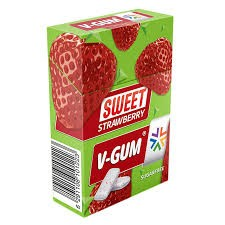 V-Gum s Sweet Strawberry Flavor - sugar free_0