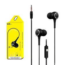 Kin Bass Wired In-Ear Earphones with Microphone & Remote - Black_0