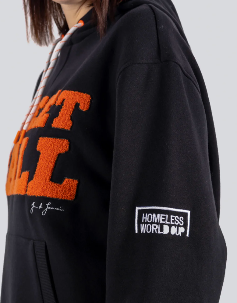 Unisex Hoodie Street ball - Soccer - Black_1