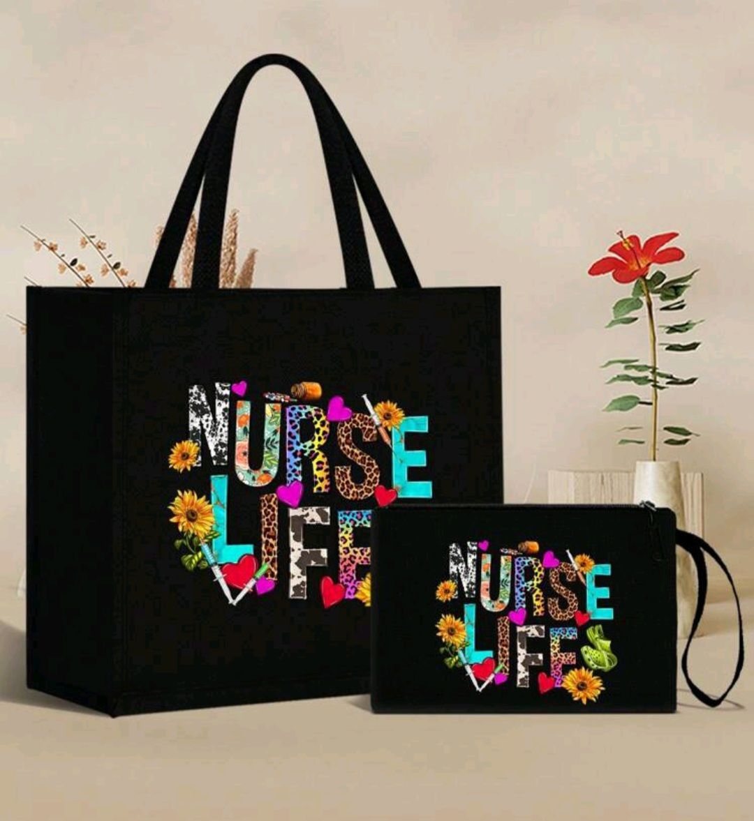 Nurse Tote Bag with matching pouch_0