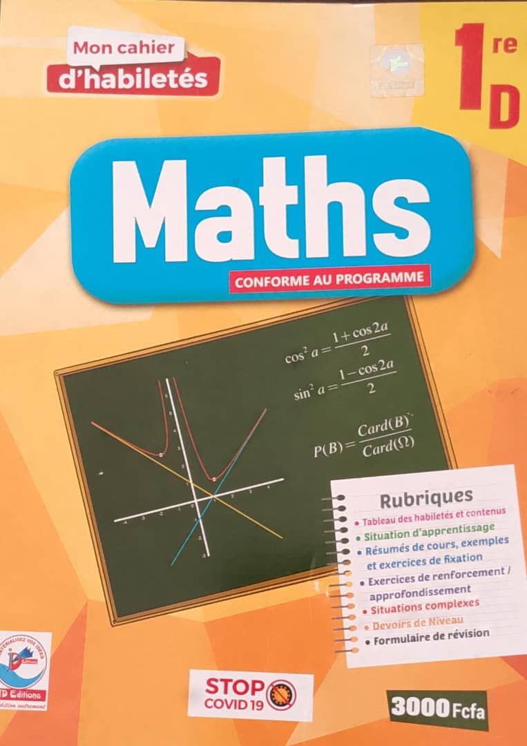 Mathematique / Cahier d’habileté - 1ere D (JD Editions)_0