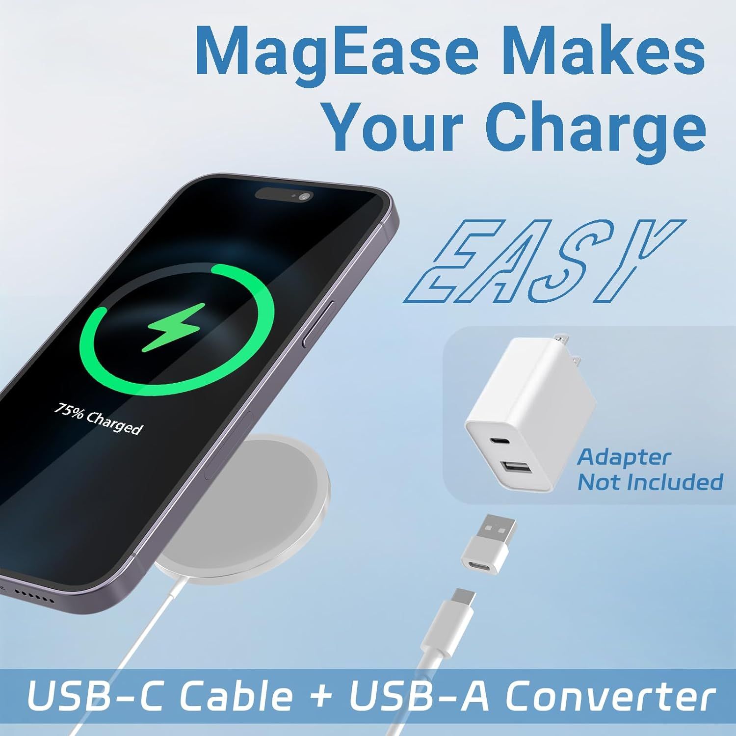 Chargeur magnétique Iphone sans fil _0