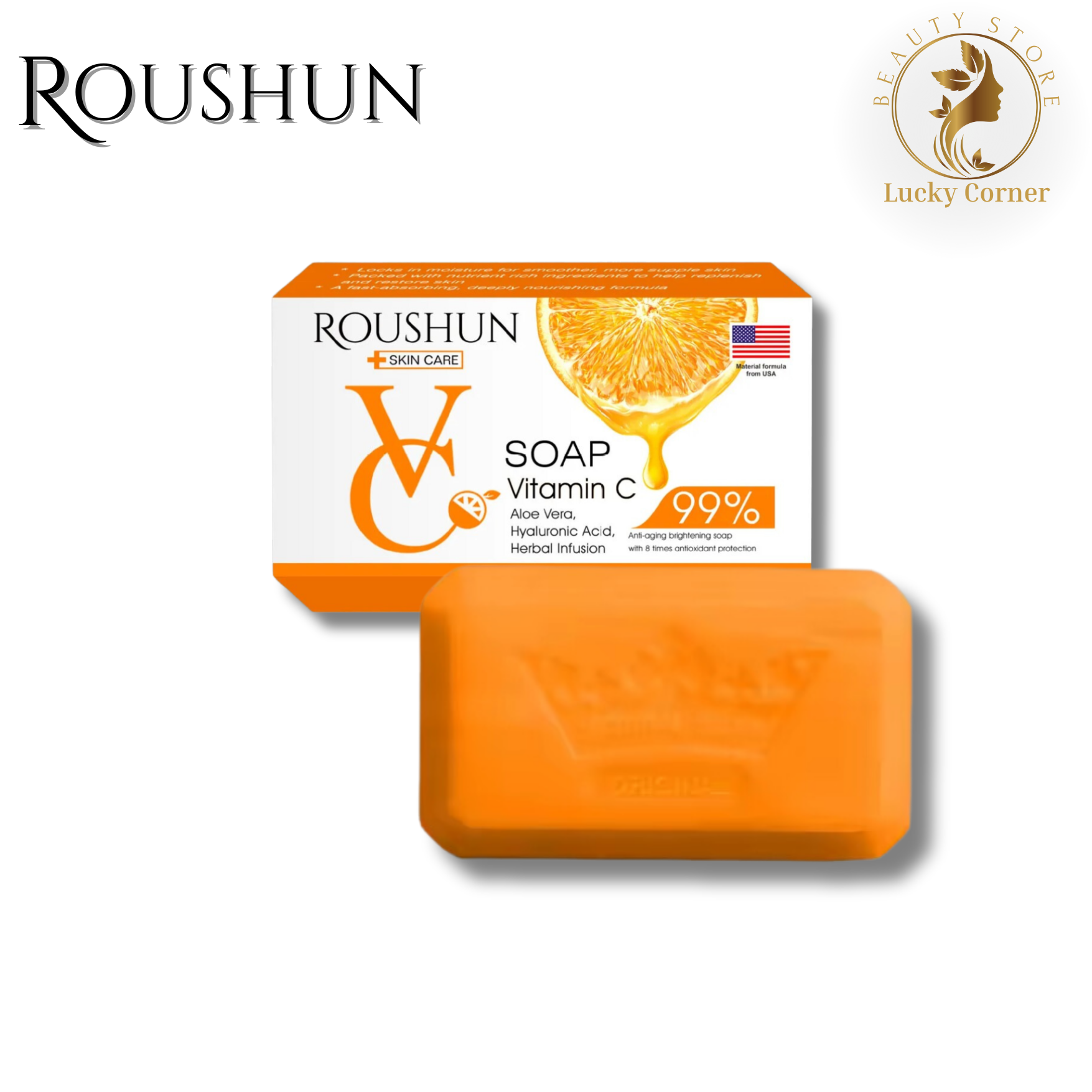 Roushun Skincare Vit. C Anti-Aging & Brightening Soap 125g_0