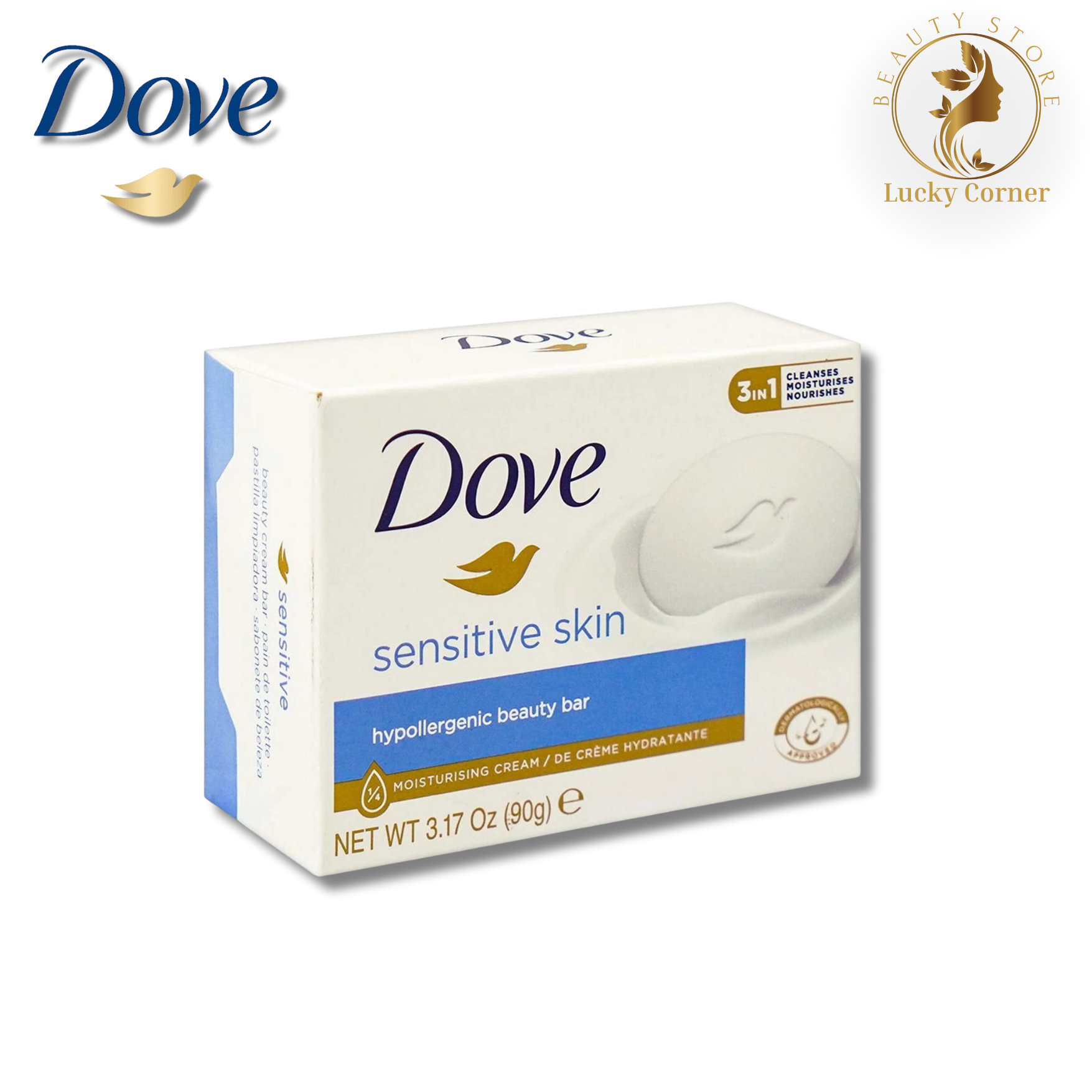 Dove sensitive skin hypoallergenic beauty bar 90g_0