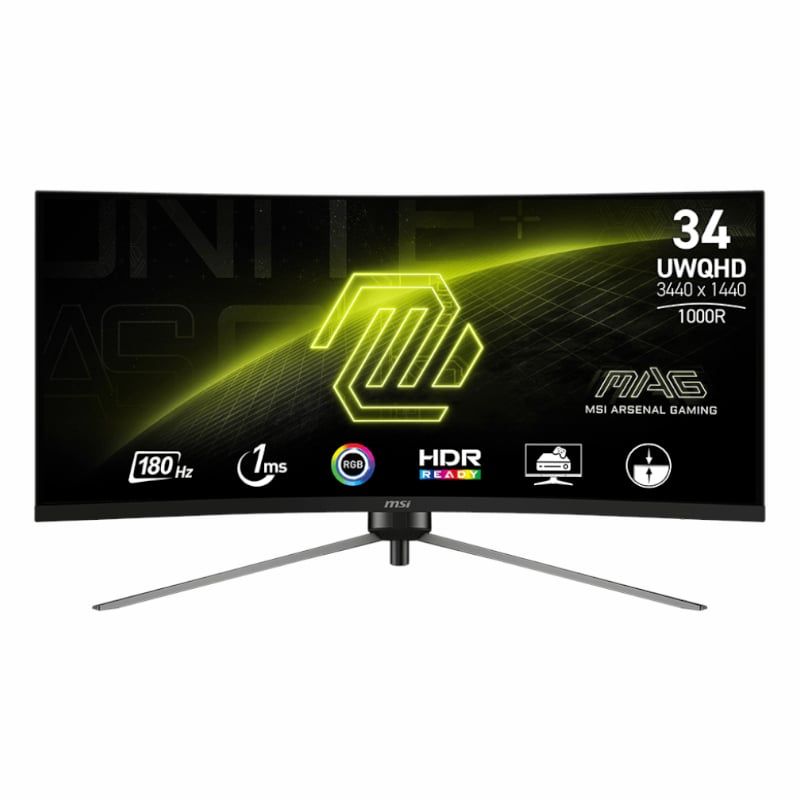 MSI MAG345CQR 34″ Curved Gaming Monitor 3440×1440 (UWQHD) VA 1ms 180Hz_0