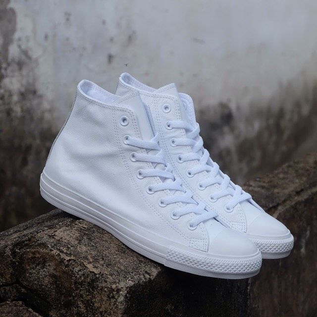 Converse All Star Hi Leather "All White"_0