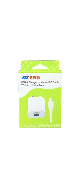 ERD TC-24 (12w 2.4Amp.) Mobile Charger With Micro USB Cable_1