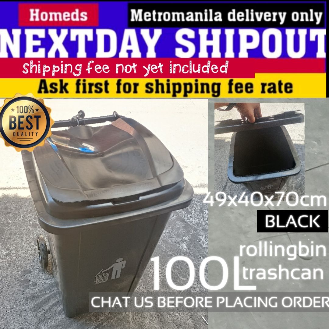 Rollingbin trashcan with wheels 100Liters_0