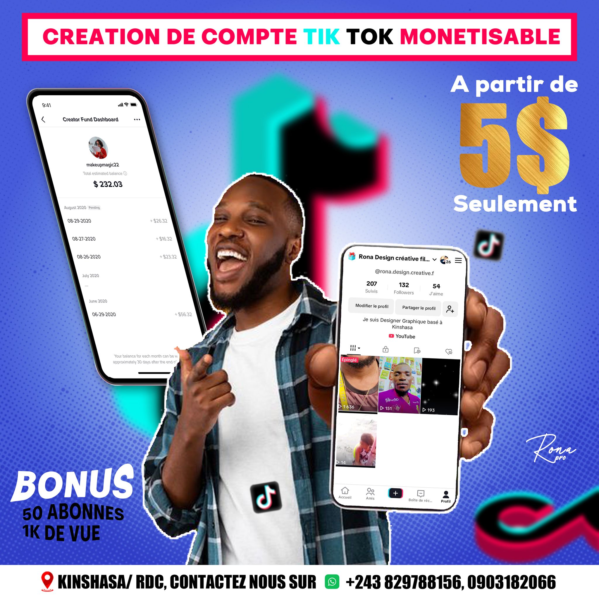 Création chaîne YouTube et Tik Tok monétiser _1