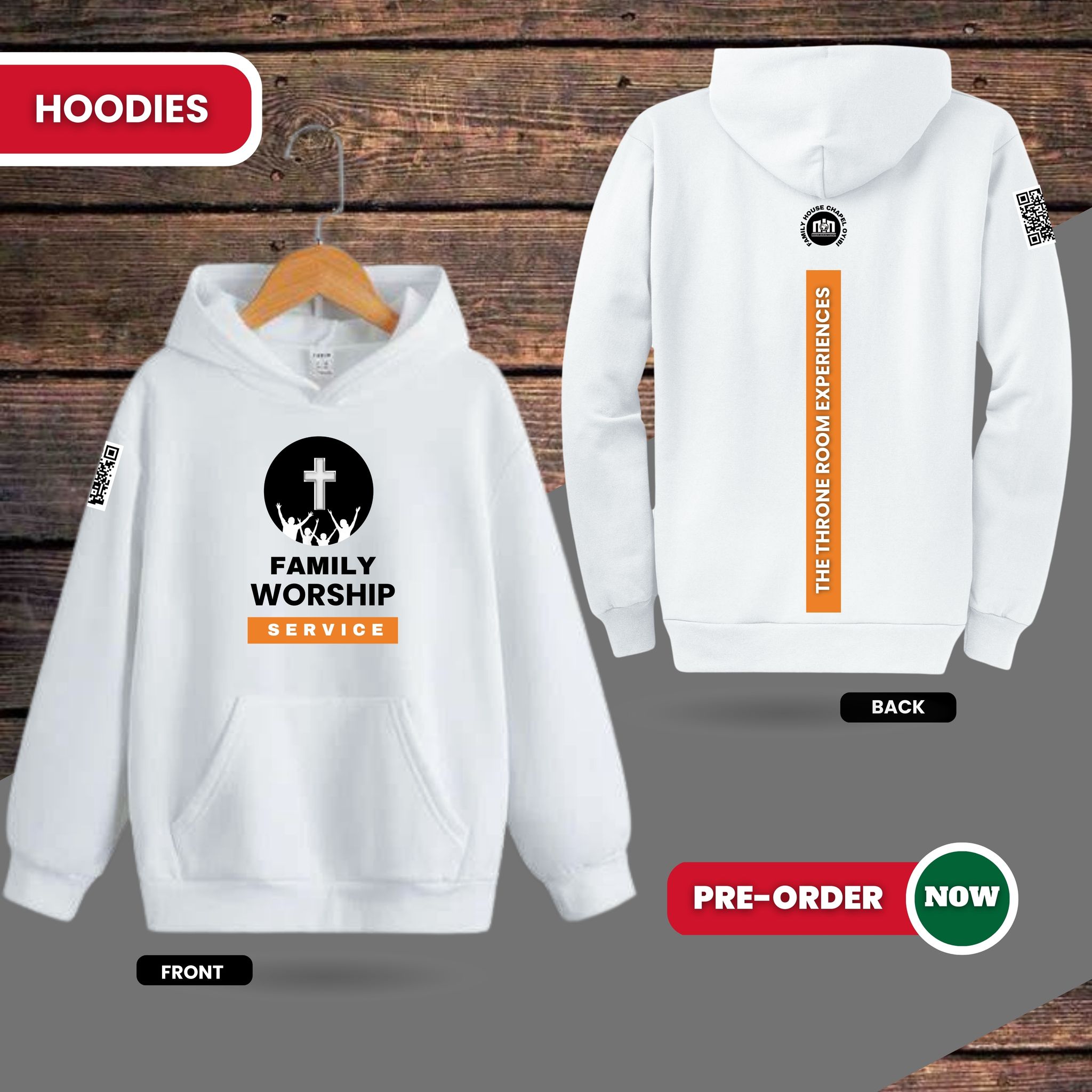 White Hoodie with Orange Banner_0