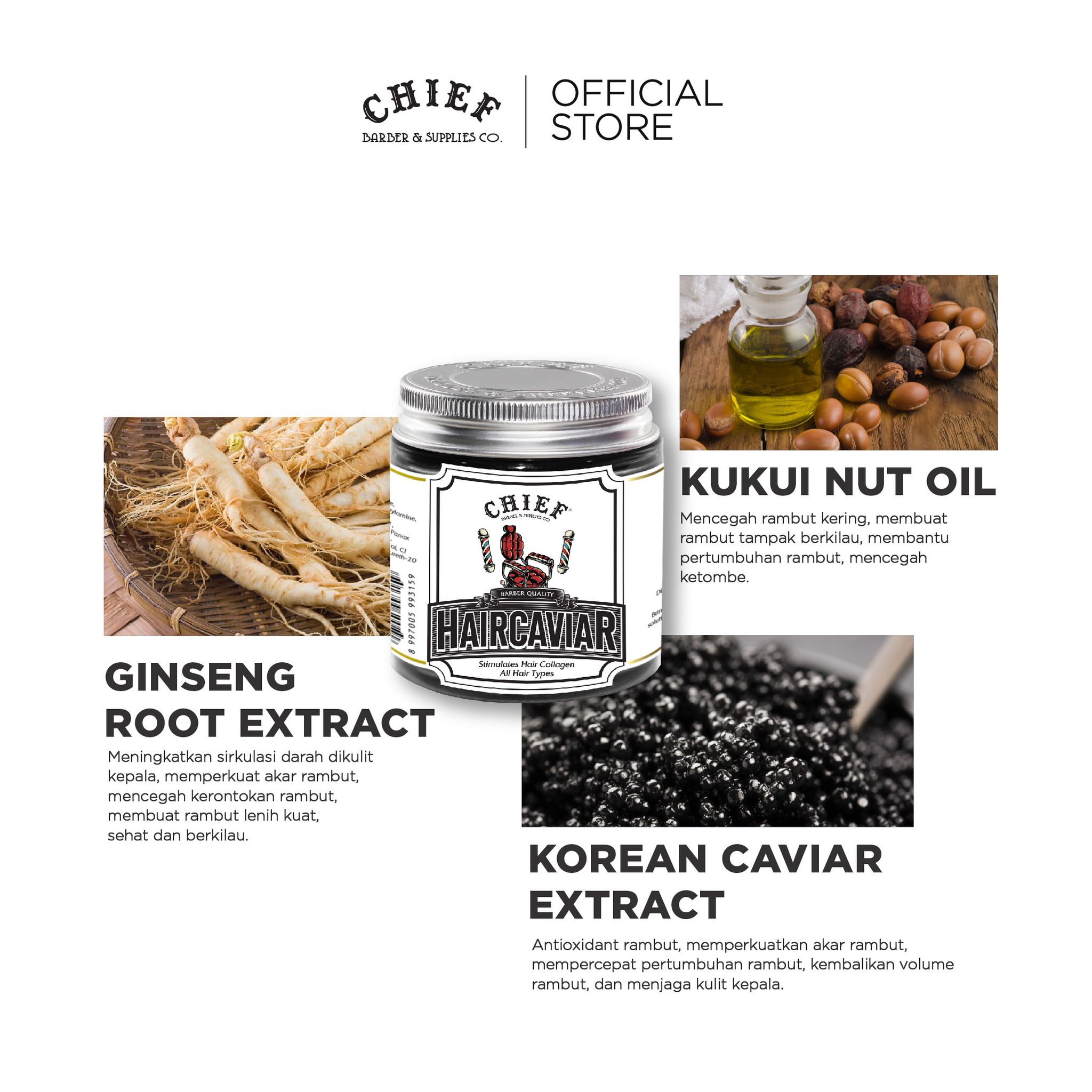  CHIEF Haircaviar Hair Mask 3,5oz | 100gr - Hair Mask with Korean Ginseng_1