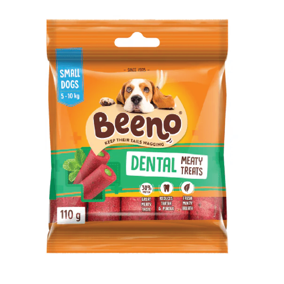 BEENO MINTY DENTAL STICKS 110G SML DOGS 5-10KG_0