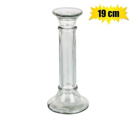 CANDLE-HOLDER GLASS 19cm CLEAR_0